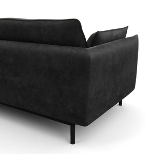 Ecksofa Leder ELVIS rechts anthrazit