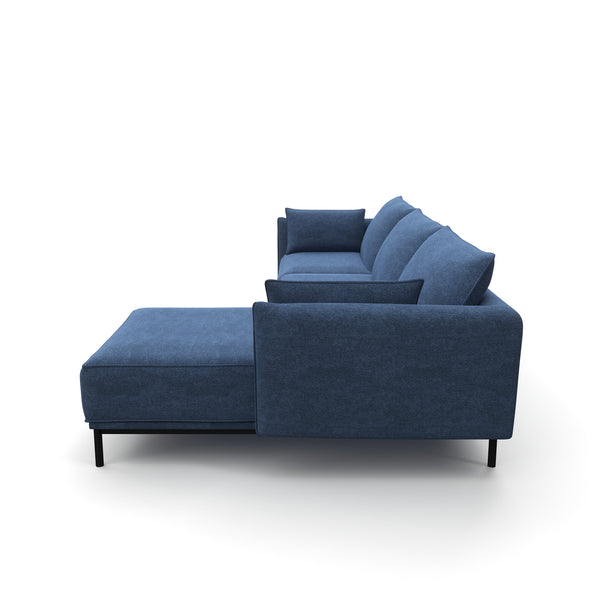 Ecksofa ELVIS rechts blau