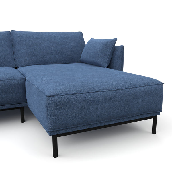 Ecksofa ELVIS rechts blau