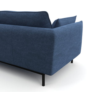 Ecksofa ELVIS rechts blau