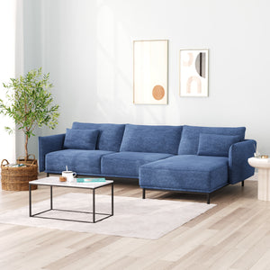 Ecksofa ELVIS rechts blau
