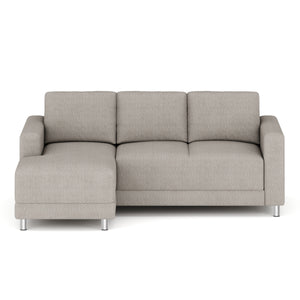 Ecksofa ERIN links grau/beige