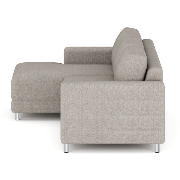 Ecksofa ERIN links grau/beige