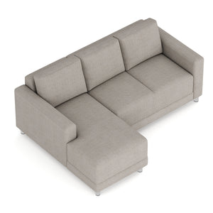 Ecksofa ERIN links grau/beige