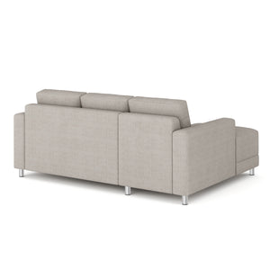 Ecksofa ERIN links grau/beige