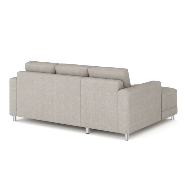 Ecksofa ERIN links grau/beige