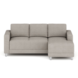 Ecksofa ERIN rechts grau/beige