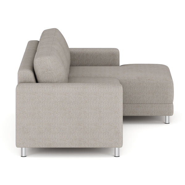 Ecksofa ERIN rechts grau/beige
