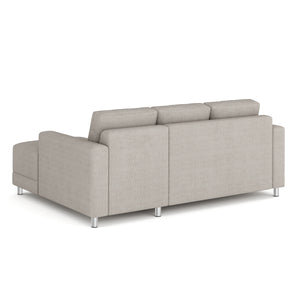 Ecksofa ERIN rechts grau/beige