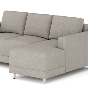Ecksofa ERIN rechts grau/beige