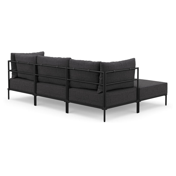 Ecksofa ETHAN 3-Sitzer anthrazit