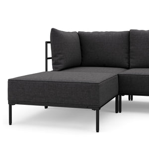Ecksofa ETHAN 3-Sitzer anthrazit