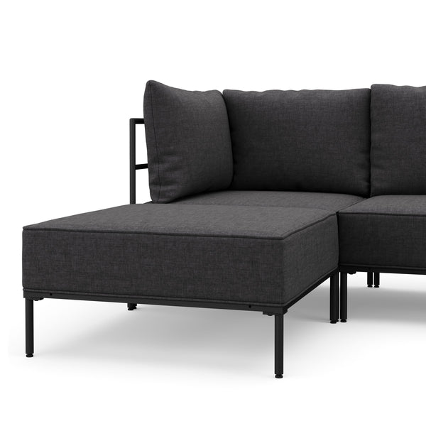 Ecksofa ETHAN 3-Sitzer anthrazit