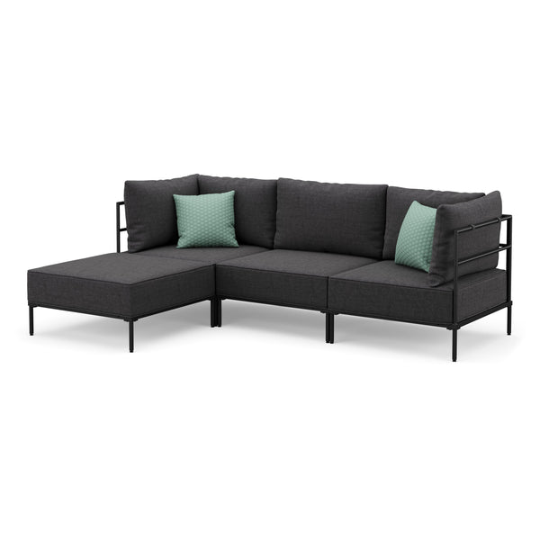Ecksofa ETHAN 3-Sitzer anthrazit