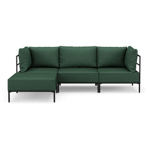 Ecksofa ETHAN 3-Sitzer dunkelgrün