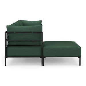 Ecksofa ETHAN 3-Sitzer dunkelgrün