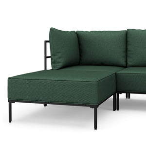 Ecksofa ETHAN 3-Sitzer dunkelgrün