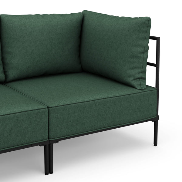 Ecksofa ETHAN 3-Sitzer dunkelgrün