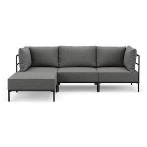 Ecksofa ETHAN 3-Sitzer hellgrau