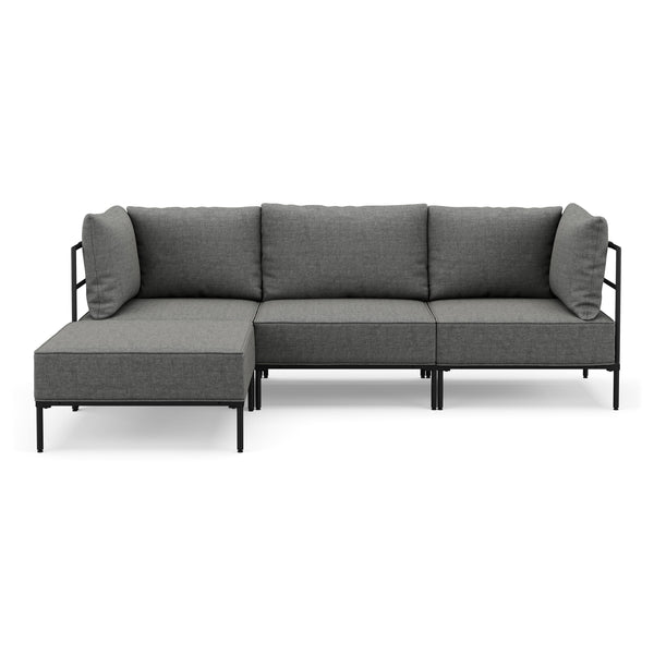 Ecksofa ETHAN 3-Sitzer hellgrau