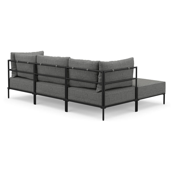 Ecksofa ETHAN 3-Sitzer hellgrau