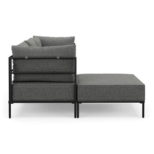 Ecksofa ETHAN 3-Sitzer hellgrau