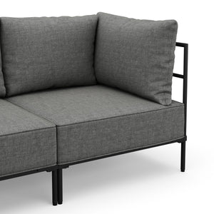 Ecksofa ETHAN 3-Sitzer hellgrau