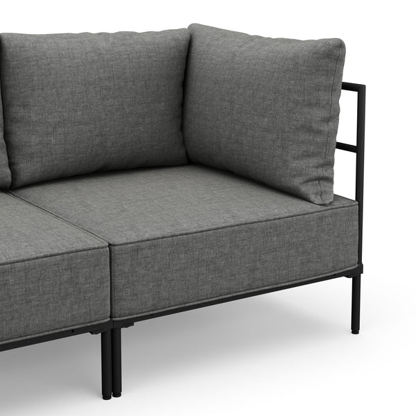 Ecksofa ETHAN 3-Sitzer hellgrau