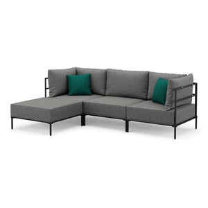 Ecksofa ETHAN 3-Sitzer hellgrau
