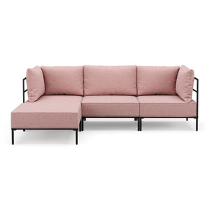 Ecksofa ETHAN 3-Sitzer rosa
