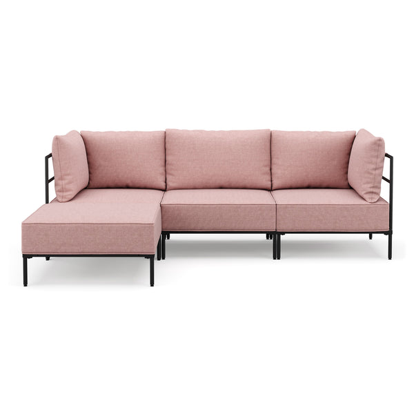 Ecksofa ETHAN 3-Sitzer rosa