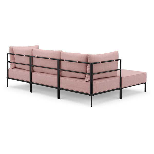 Ecksofa ETHAN 3-Sitzer rosa