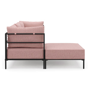 Ecksofa ETHAN 3-Sitzer rosa