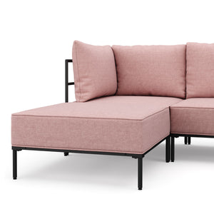 Ecksofa ETHAN 3-Sitzer rosa