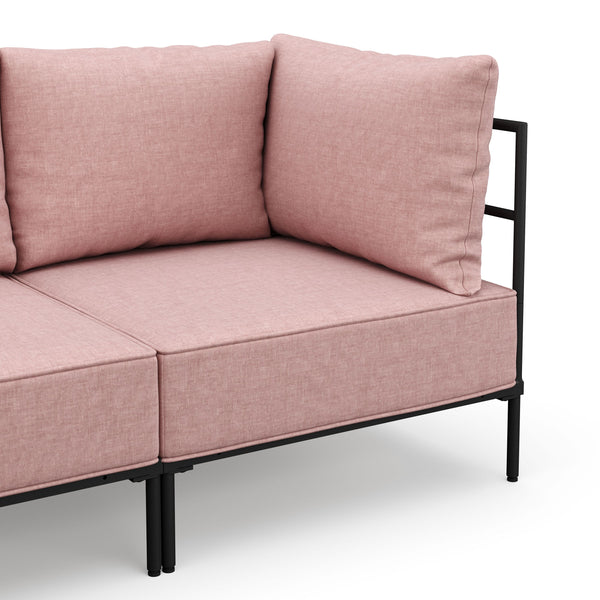 Ecksofa ETHAN 3-Sitzer rosa