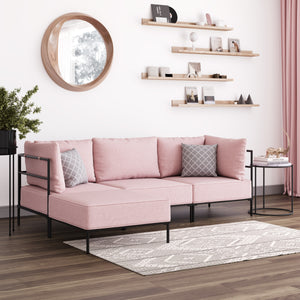 Ecksofa ETHAN 3-Sitzer rosa