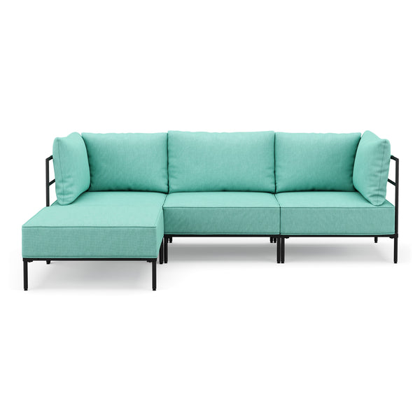 Ecksofa ETHAN 3-Sitzer türkis