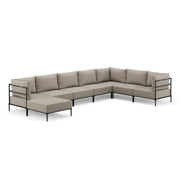 Ecksofa ETHAN Deluxe 6-Sitzer greige