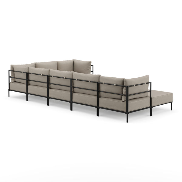 Ecksofa ETHAN Deluxe 6-Sitzer greige