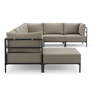 Ecksofa ETHAN Deluxe 6-Sitzer greige