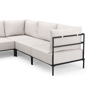 Ecksofa ETHAN Deluxe 6-Sitzer creme