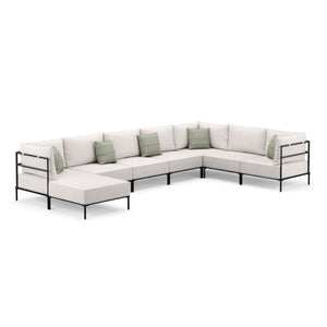 Ecksofa ETHAN Deluxe 6-Sitzer creme