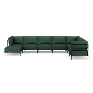 Ecksofa ETHAN Deluxe 6-Sitzer dunkelgrün