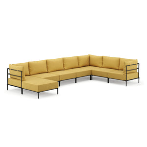 Ecksofa ETHAN Deluxe 6-Sitzer gelb