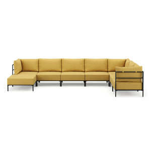Ecksofa ETHAN Deluxe 6-Sitzer gelb