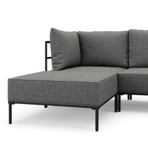 Ecksofa ETHAN Deluxe 6-Sitzer hellgrau
