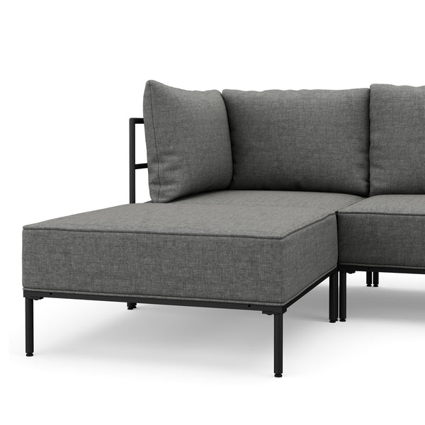 Ecksofa ETHAN Deluxe 6-Sitzer hellgrau