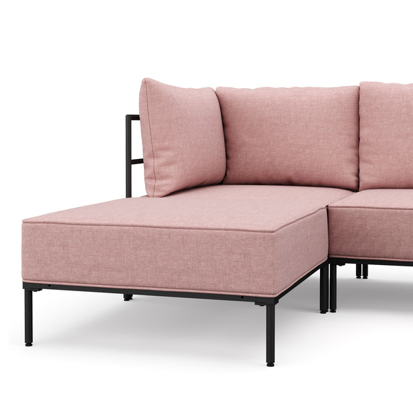 Ecksofa ETHAN Deluxe 6-Sitzer rosa