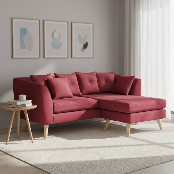 Ecksofa HAILY bordeaux