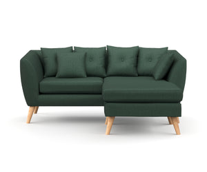Ecksofa HAILY dunkelgrün